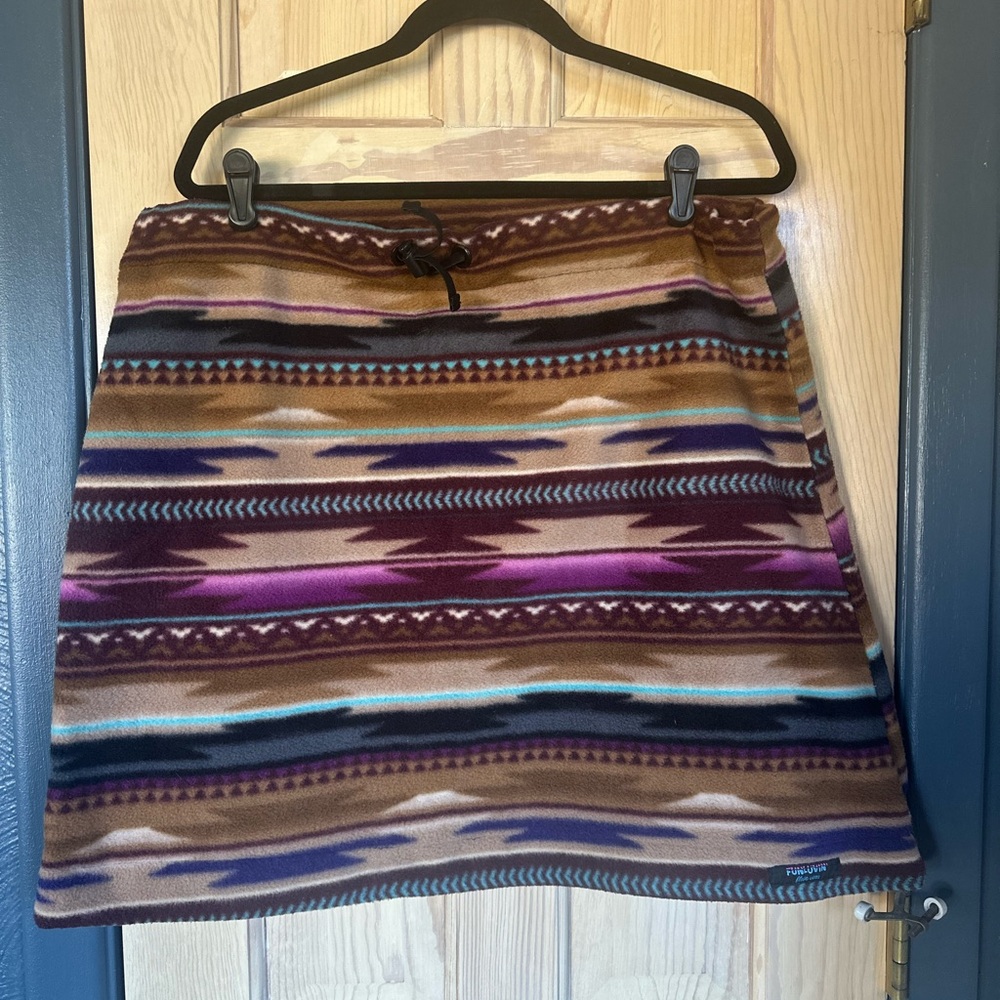 Funluvin’ Fleecewear Brown and Purple Skirt with Adjustable Waist